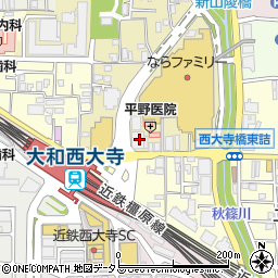 セコム株式会社　テクノ事業本部・奈良支所周辺の地図