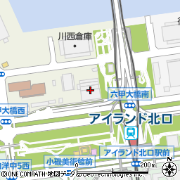 川西倉庫　神戸支店　六甲営業所周辺の地図