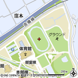 岡山県立大学陸上競技場周辺の地図