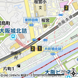 セブンイレブン大阪片町店周辺の地図