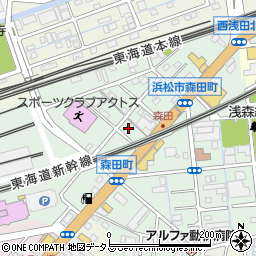 静岡県浜松市中央区森田町233周辺の地図