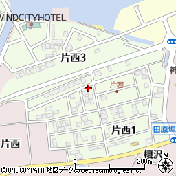 愛知県田原市片西周辺の地図