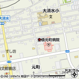 愛知県豊橋市南大清水町元町150周辺の地図
