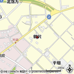 愛知県田原市浦町（鶴沢）周辺の地図