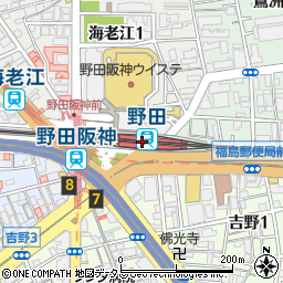 大阪府大阪市福島区周辺の地図