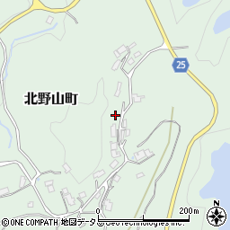 奈良県奈良市北野山町周辺の地図