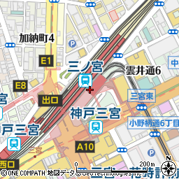 三宮駅周辺の地図