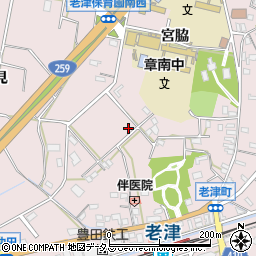 愛知県豊橋市老津町今下周辺の地図