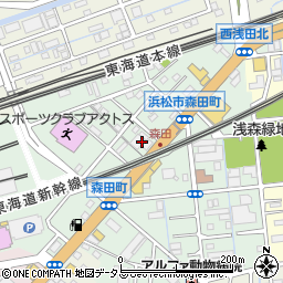 静岡県浜松市中央区森田町101周辺の地図