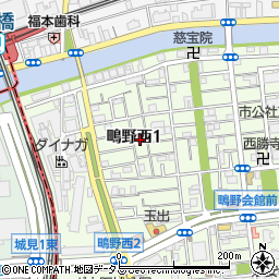大阪府大阪市城東区鴫野西1丁目周辺の地図
