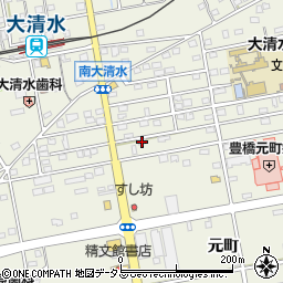 愛知県豊橋市南大清水町元町92周辺の地図