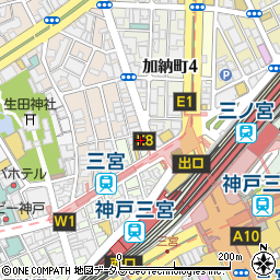 神戸菊水株式会社　三宮店周辺の地図