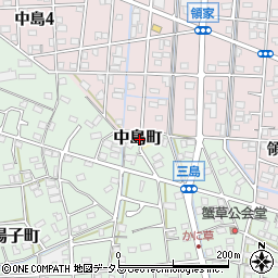 静岡県浜松市中央区中島町周辺の地図