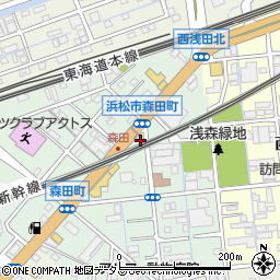 静岡県浜松市中央区森田町120周辺の地図