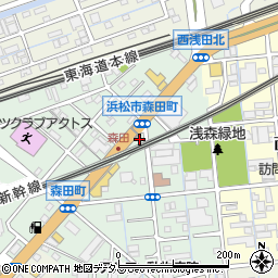 ＰＥＮ浜松市中央区森田町パーキング周辺の地図
