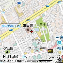 ホテルモンテエルマーナ神戸アマリー周辺の地図