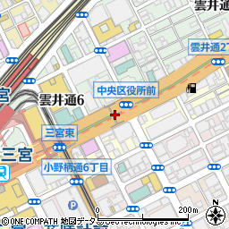 中央区役所前周辺の地図