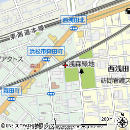静岡県浜松市中央区森田町18周辺の地図