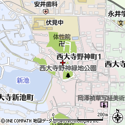 パストラール西大寺周辺の地図