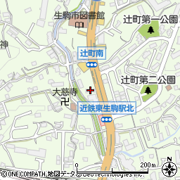 フェリス東生駒周辺の地図