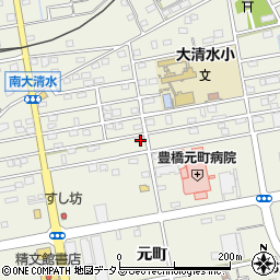 愛知県豊橋市南大清水町元町89周辺の地図