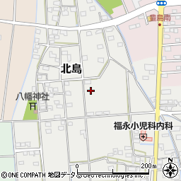 静岡県磐田市北島周辺の地図