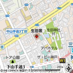 生田警察署周辺の地図