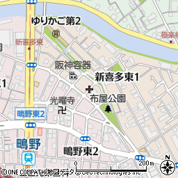 大阪府大阪市城東区新喜多東1丁目5周辺の地図