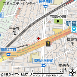 セブンイレブン大阪福島西通店周辺の地図