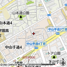 神戸山本通郵便局周辺の地図