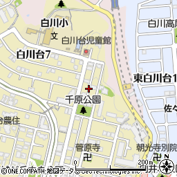 兵庫県神戸市須磨区白川台6丁目11周辺の地図