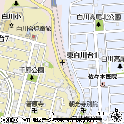 兵庫県神戸市須磨区白川向井坂周辺の地図