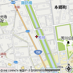 静岡県浜松市中央区本郷町590周辺の地図