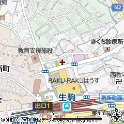 南都銀行生駒支店・南生駒支店共同店舗 ＡＴＭ周辺の地図