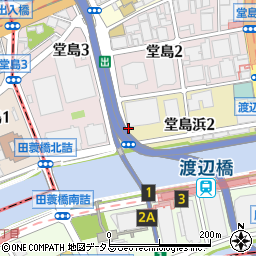 堂島東洋紡ビルディング地上駐車場【利用可能時間：7:30～19:30】周辺の地図