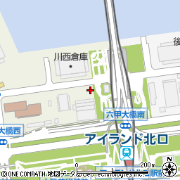 川西倉庫　神戸支店　六甲営業所周辺の地図