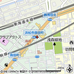 静岡県浜松市中央区森田町119周辺の地図