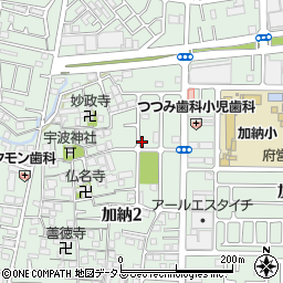 東大阪市加納土地改良区周辺の地図