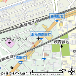 静岡県浜松市中央区森田町248周辺の地図