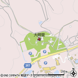 黒井山等覚寺周辺の地図