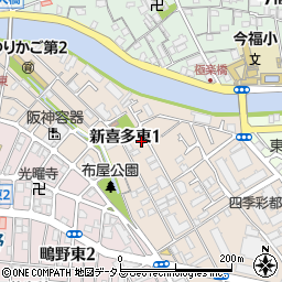 〒536-0017 大阪府大阪市城東区新喜多東の地図