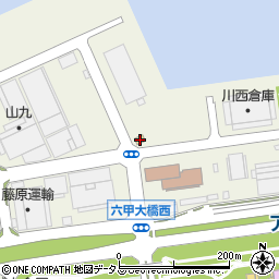 ファミリーマートピア六甲店周辺の地図