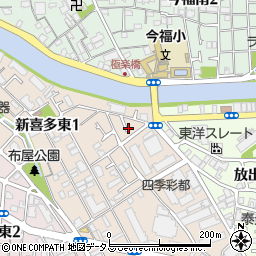 大阪府大阪市城東区新喜多東1丁目9周辺の地図