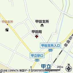 甲田郵便局周辺の地図