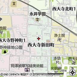 奈良県奈良市西大寺新田町周辺の地図