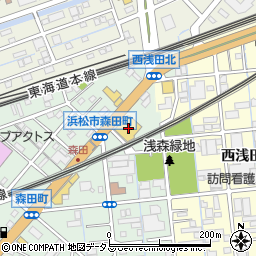 静岡県浜松市中央区森田町16周辺の地図