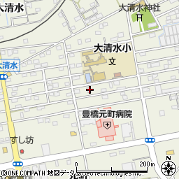愛知県豊橋市南大清水町元町80周辺の地図