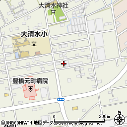 愛知県豊橋市南大清水町元町46周辺の地図