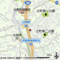 ジュネス東生駒周辺の地図