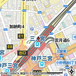 三井住友銀行ＪＲ三ノ宮駅東口第二 ＡＴＭ周辺の地図